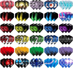 Standard Dart Flights 30 Sets 90 Pcs Durable PET Replacement Feather Tail Wing for Steel Tip and Soft Tip Darts