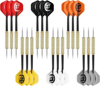 18 Pack Steel Tip Darts, 18 Grams Metal Tip Dart Set, Darts Metal Tip Set, Metal Darts for Dartboard
